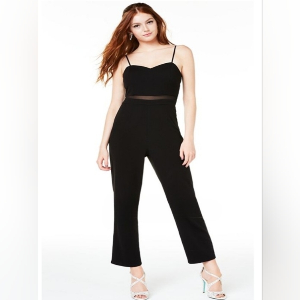 EMERALD SUNDAE | Juniors Illusion-Waist Jumpsuit
